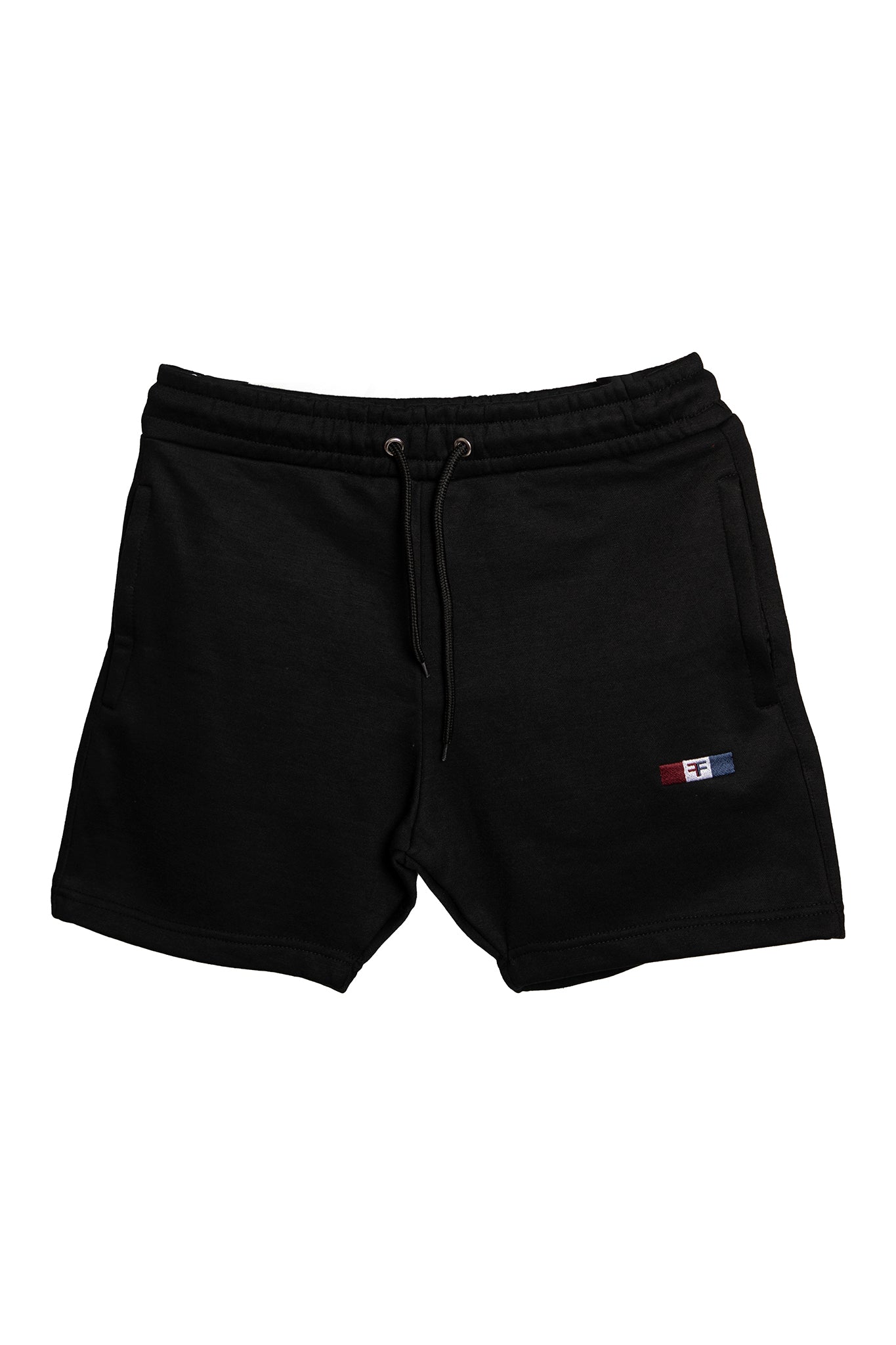 tapered fit zipper short - Black