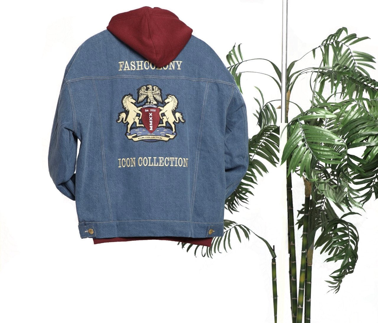 Oversized Denim Jacket with golden buttons