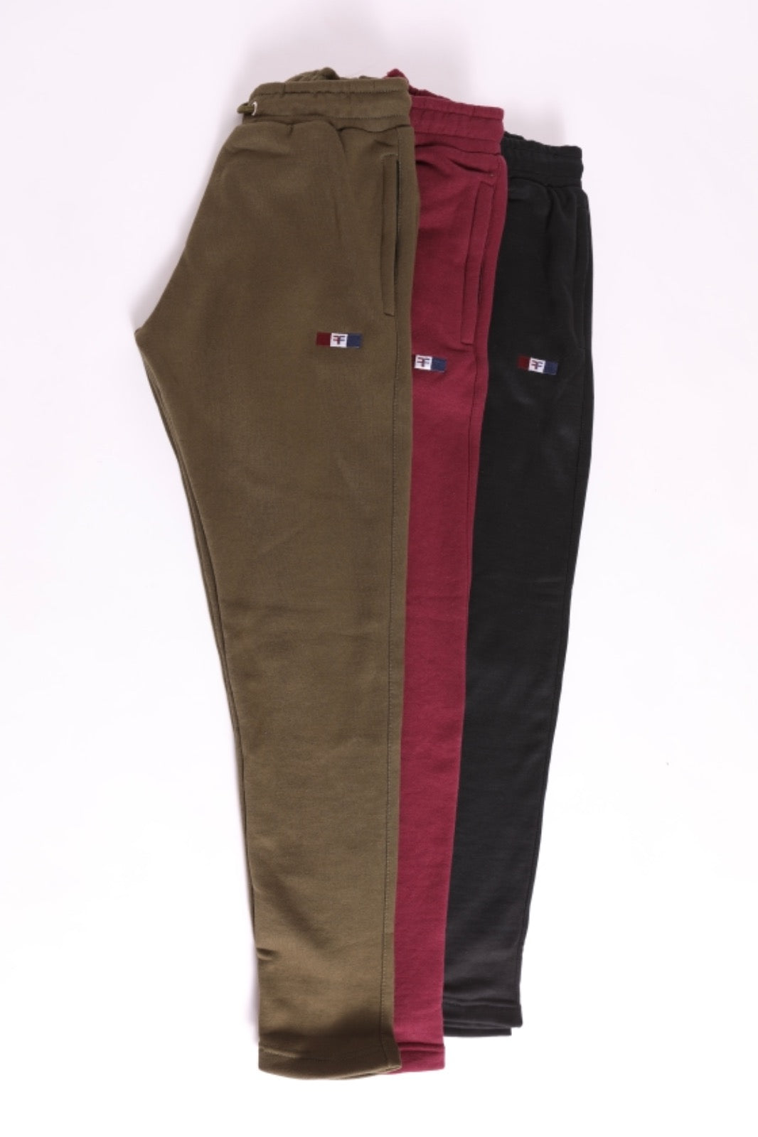 Tapered fit Tracksuit Trousers with zipper pocket - Burgundy