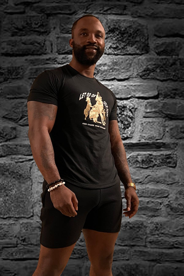Wolf Design T Shirt - Black