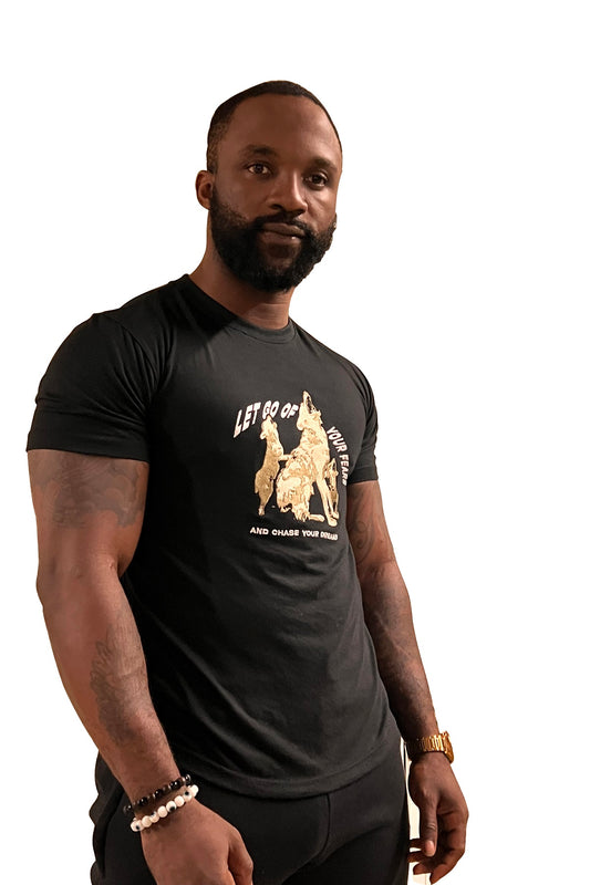 Wolf Design T Shirt - Black