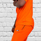 Tapered fit Track Trousers with zipper pocket - Orange