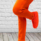 Tapered fit Track Trousers with zipper pocket - Orange