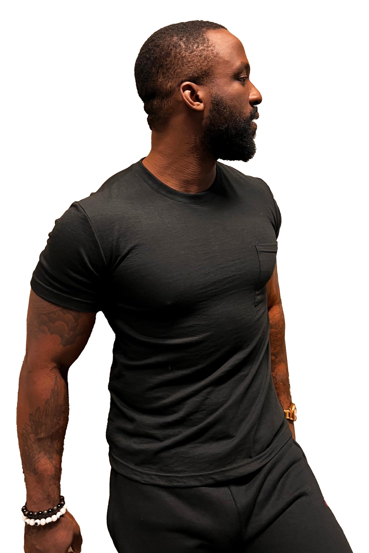Basic slim fit t-shirt with chest pockets