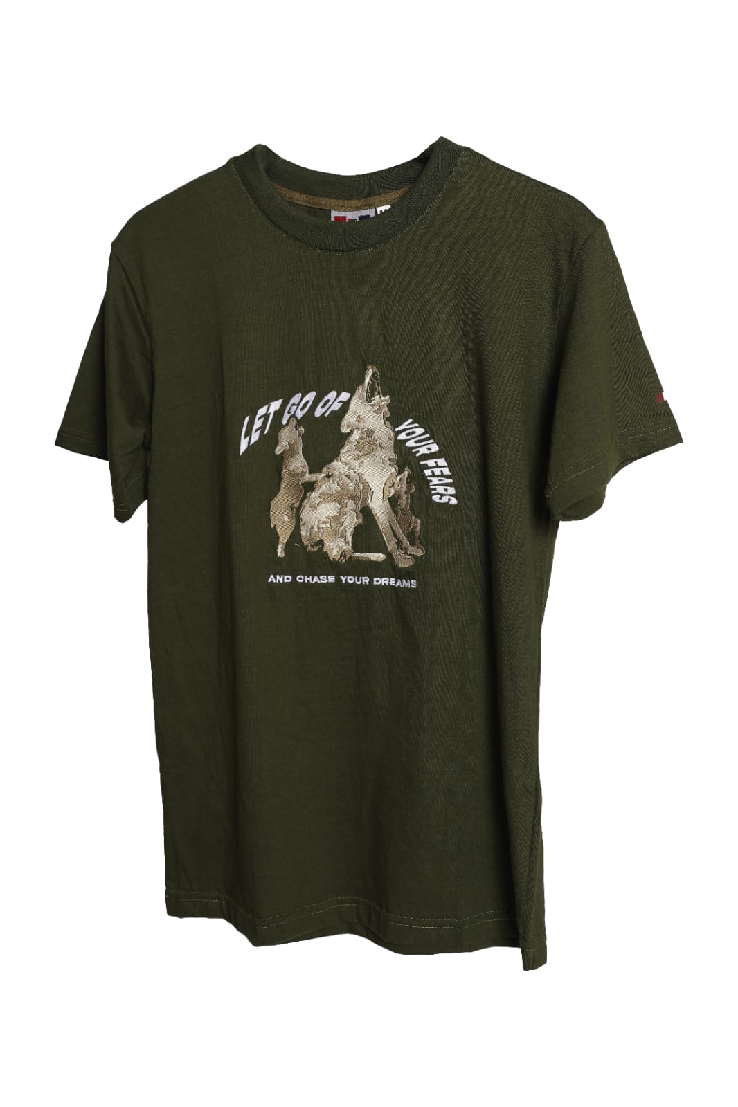 Wolf Design T Shirt - Green