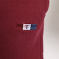 tapered fit zipper short - Burgundy