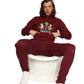 Tapered fit Tracksuit Trousers with zipper pocket - Burgundy