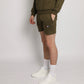 tapered fit zipper short - Khaki