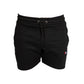 tapered fit zipper short - Black