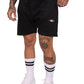 tapered fit zipper short - Black