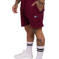 tapered fit zipper short - Burgundy