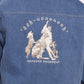 Oversized Wolf Embroidery Jacket