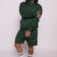 tapered fit zipper short - Green