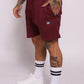 tapered fit zipper short - Burgundy