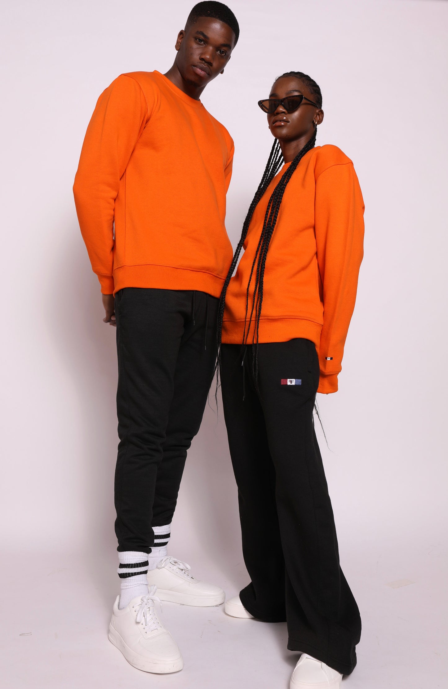 Essential crew neck Sweatshirt- Orange