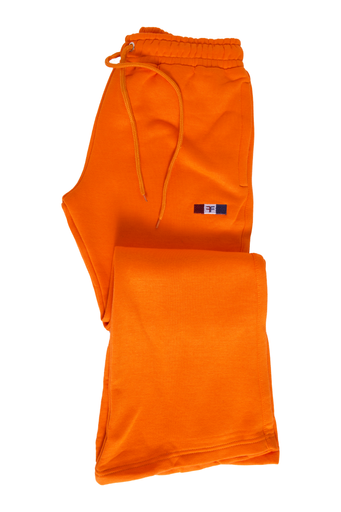 Flare Unisex Trousers with zipper pocket - Orange